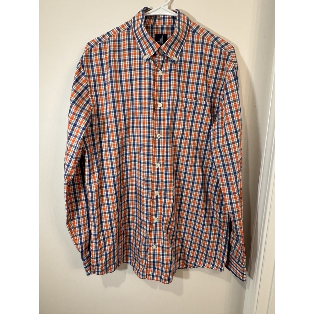 Johnnie-O Shirt Mens‎ Large Multicolor Plaid Long Sleeve Button Down Stretch